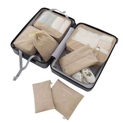 Packing Cubes 7 Pcs Travel Luggage Packing Organizers Set Travel Storage Bag with Laundry Bag