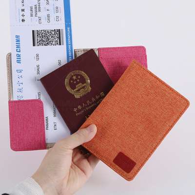 capa de passaporte de tecido oxford Promotional Travel Airline Ticket oxford fabric Passport cover Holder