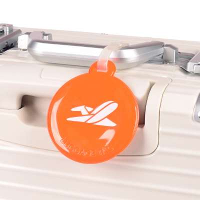 high quality customized logo pvc round travel luggage tags custom plastic luggage tag