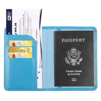 Custom designer travel wallet passport holder PU Leather sublimation blank passport cover