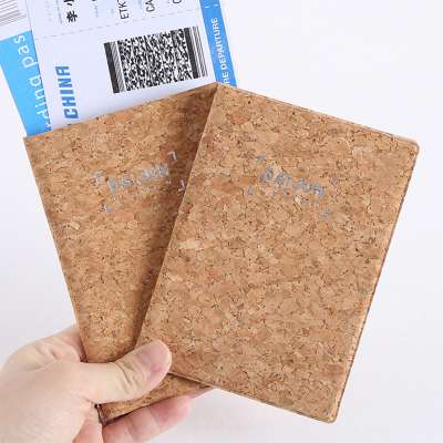 Free Shipping Wholesale eco-friendly cork leather passport holder leather